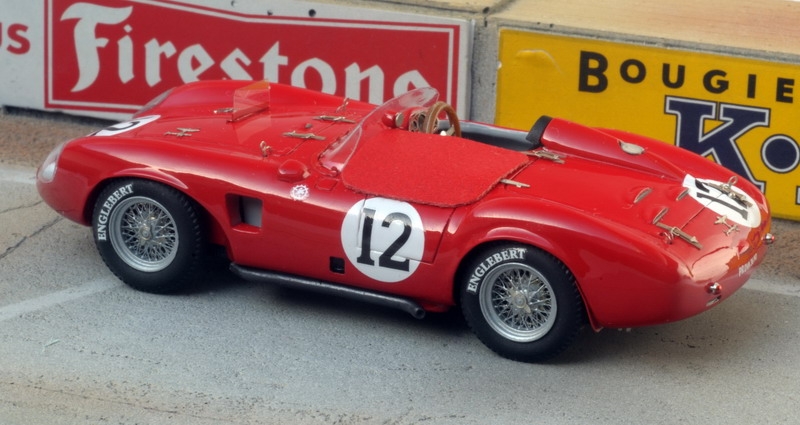 Vintage 1955 Photo Of Ferrari 121 LM S/N 0532LM At The Le Mans 24 Hours Castellotti And Marzotto