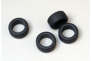 Pneus 1/43e 14 x 7mm, diamètre interne 9.5mm
