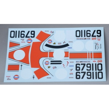 tk24-343 ford gt40 gulf lm68-69 decals
