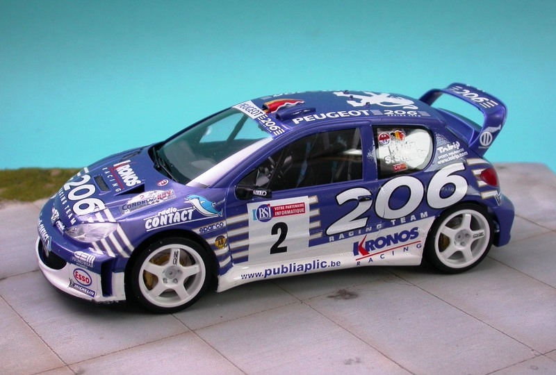 Miniature SAICO 1/32 – Peugeot 206 WRC 2003 – Yacco Bengue – Rallye Tour De Corse – Occasion